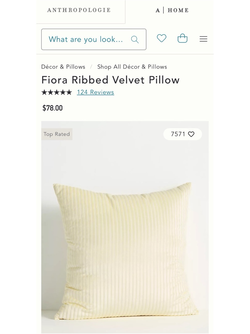 Anthropologie Fiora Ribbed Velvet Pillow Covers Decor Creme Light Yellow